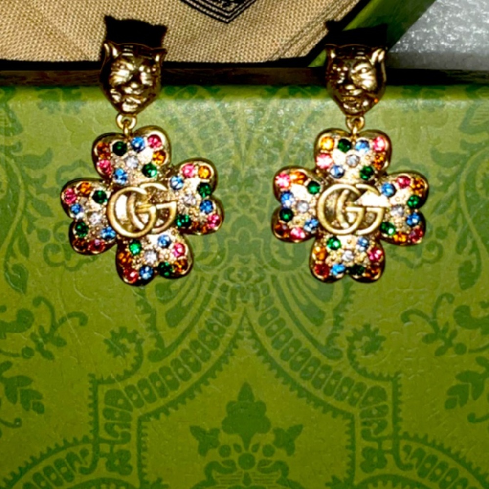 Gucci Feline Head  Earrings Authentic - Picture 13 of 16